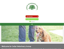 Tablet Screenshot of cedarvets.com